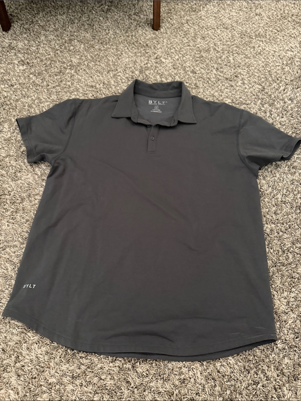 BYLT Basics Men's Charcoal Gray Polo